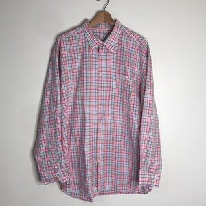 Peter millar mens long sleeve button down striped 100% cotton dress shirt XL